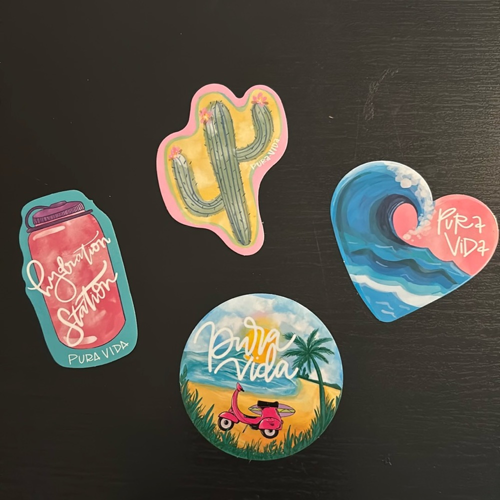 NWT PURA VIDA sticker set